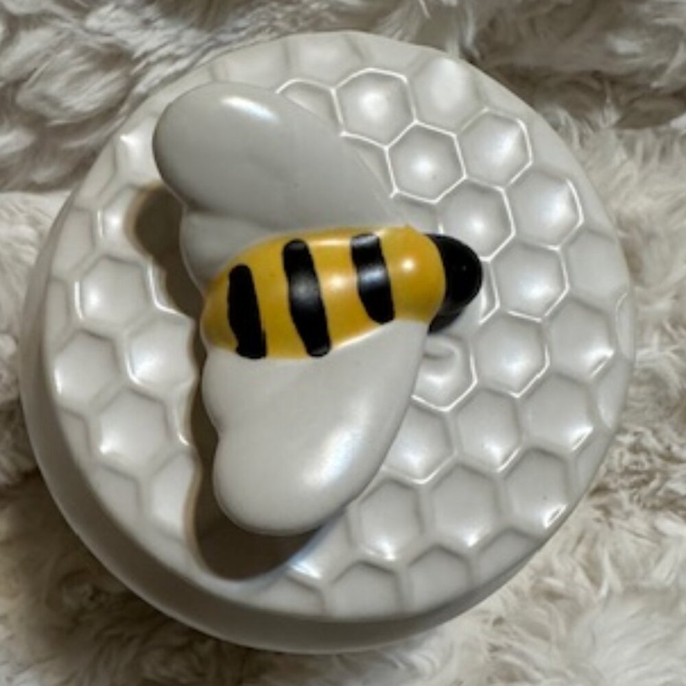 Rae Dunn Bee Jar with Lid NEW NEVER USED - Picture 2 of 5